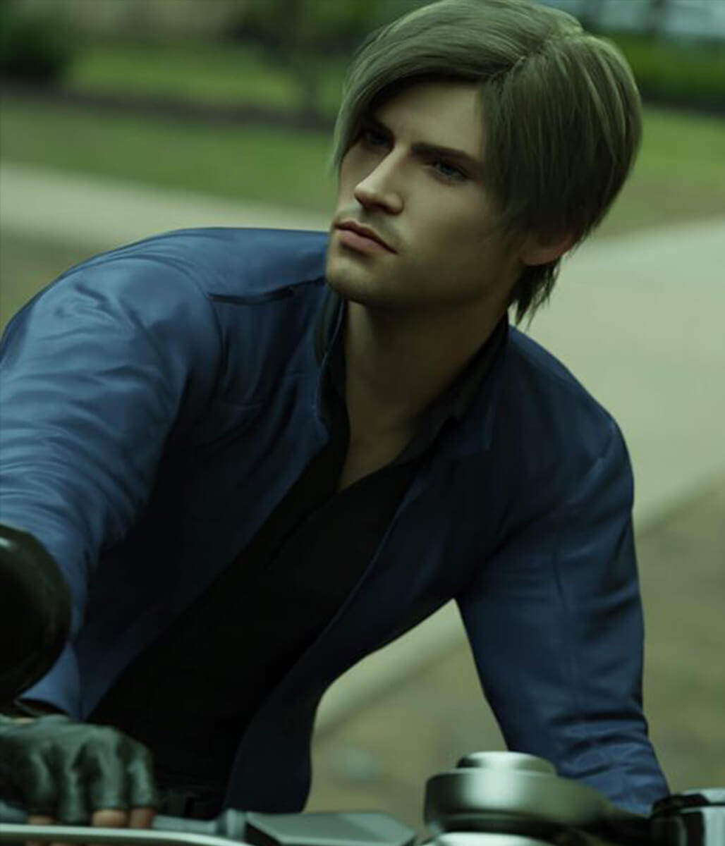 Leon Kennedy Death Island Blue Jacket