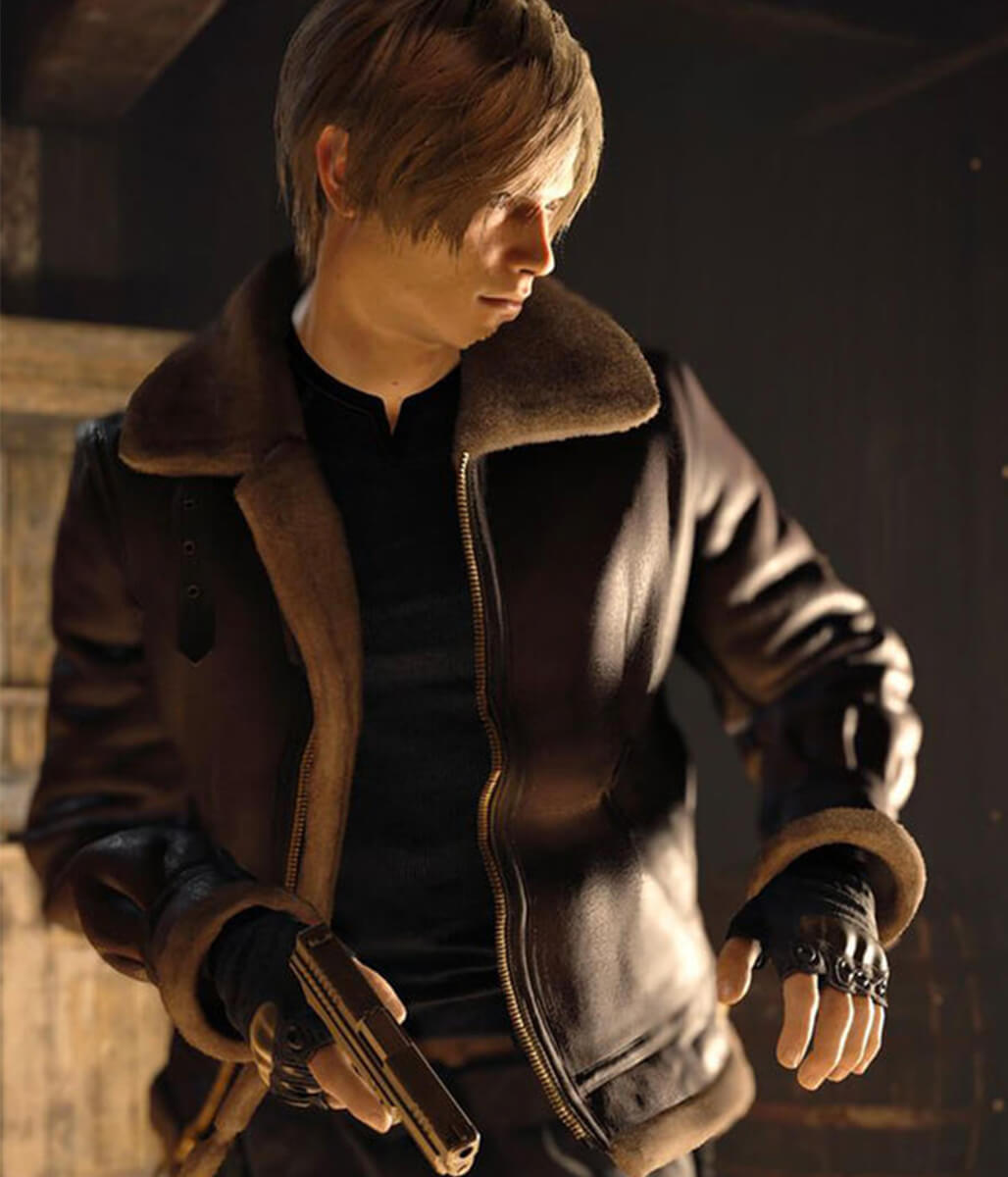 Leon Kennedy Resident Evil 4 Leather Jacket