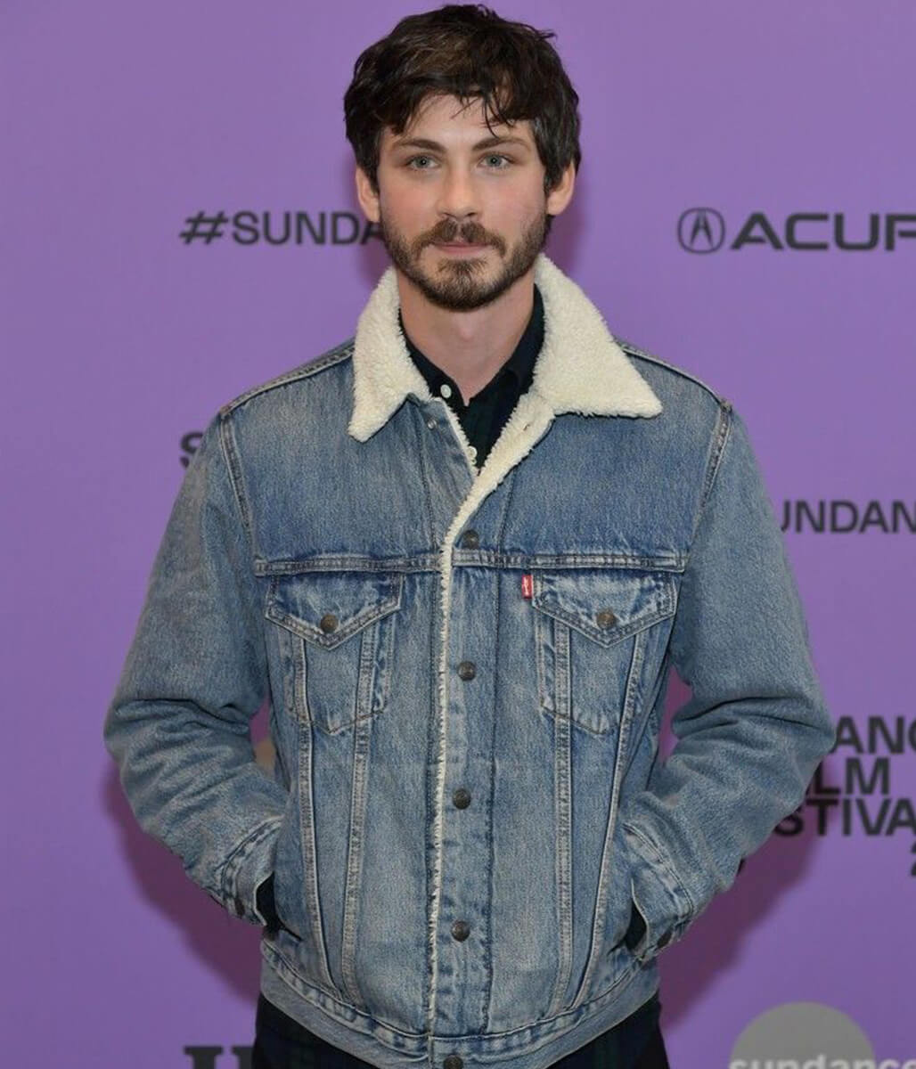 Logan Lerman Blue Denim Jacket