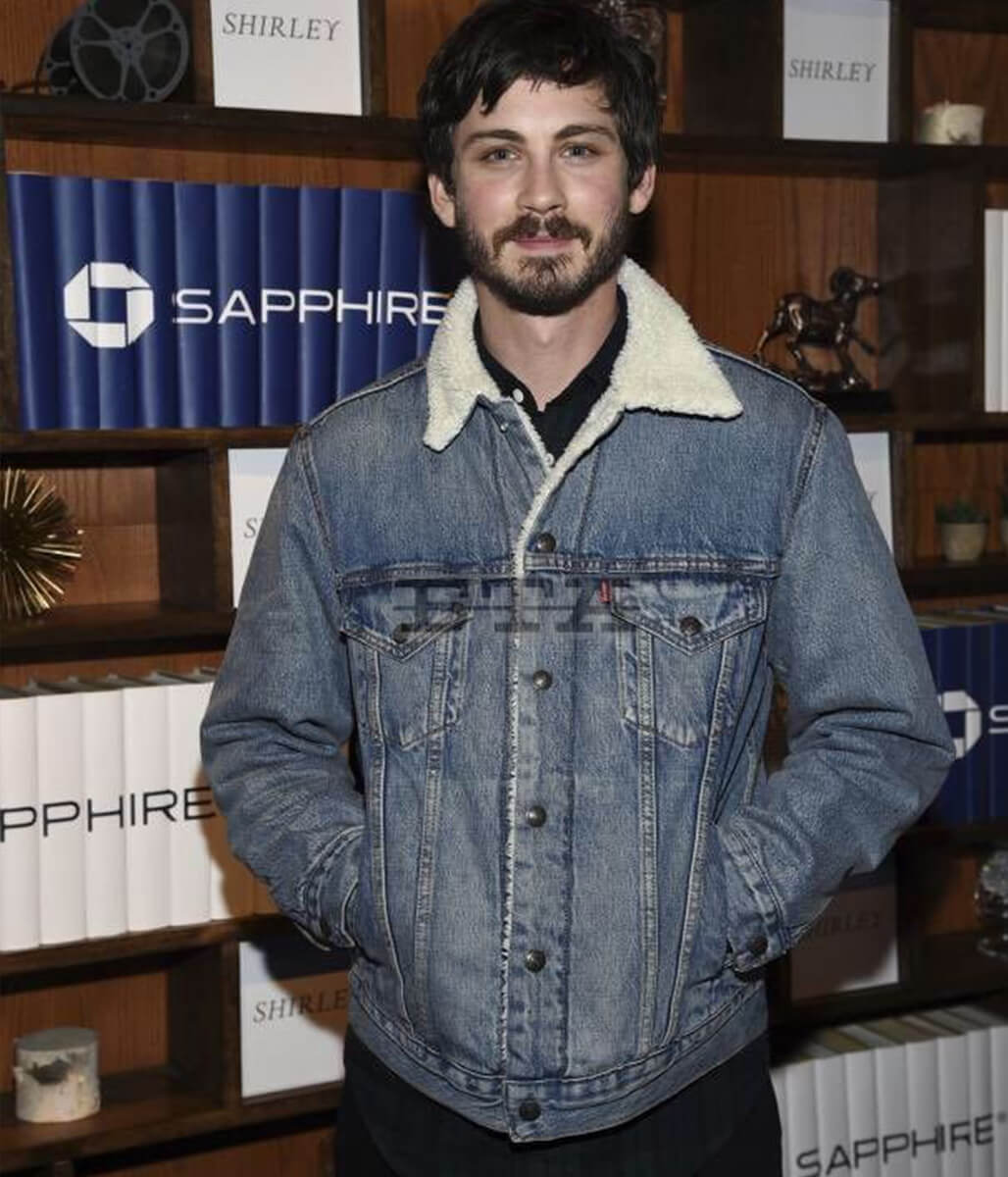 Logan Lerman Blue Denim Jacket