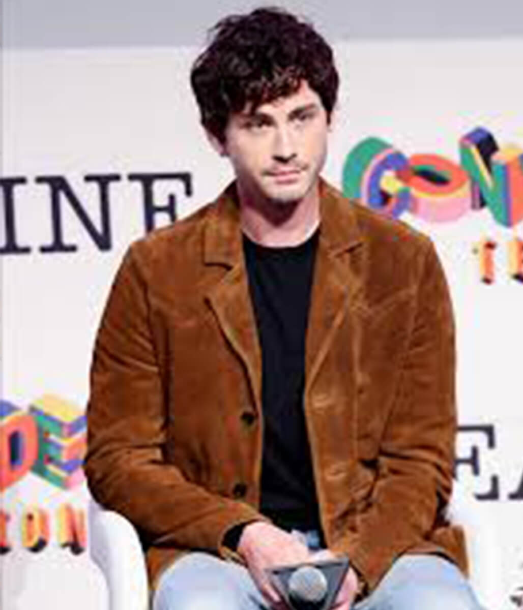Logan Lerman Brown Suede Leather Jacket