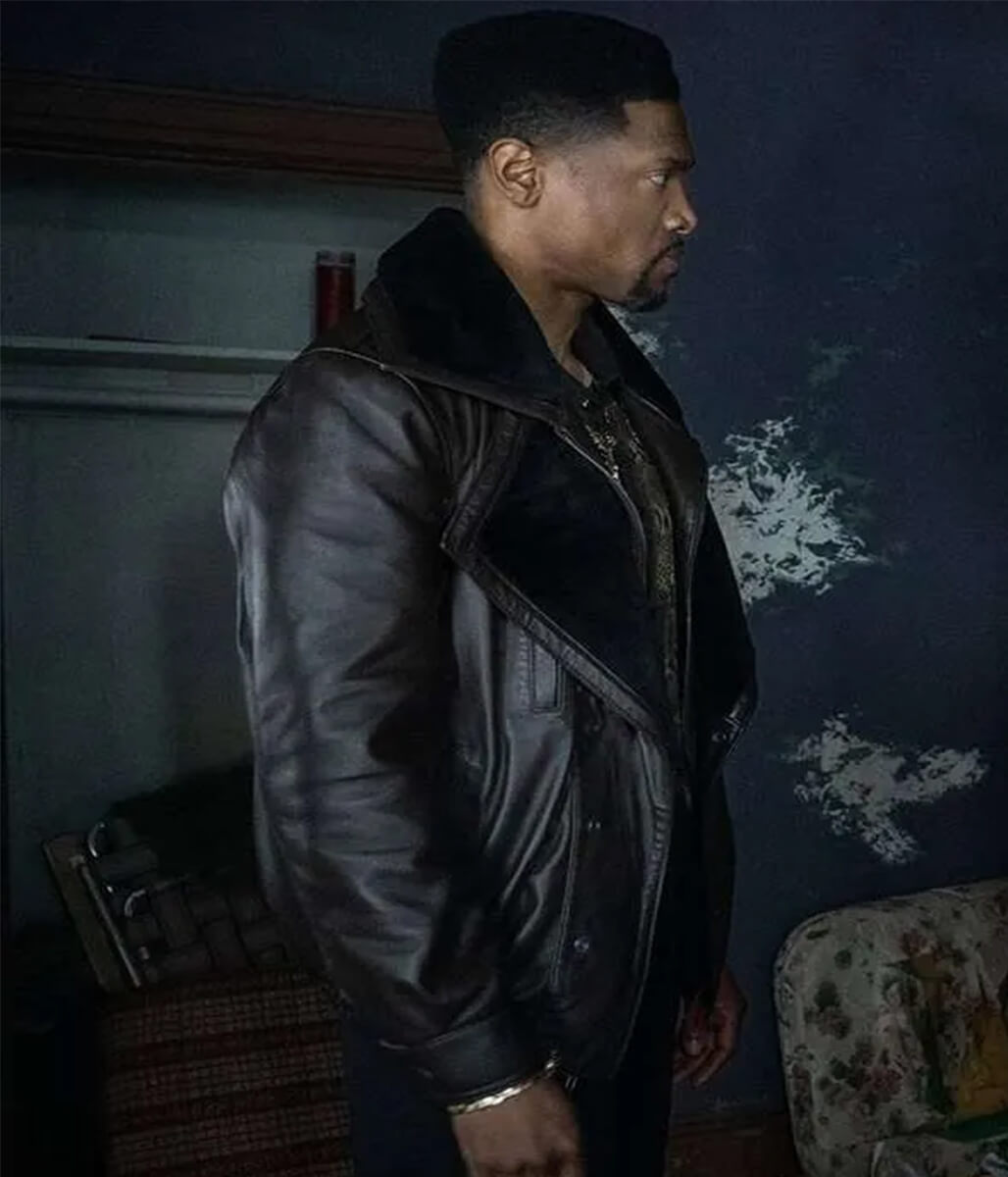 London Brown Power Book III Black Leather Jacket