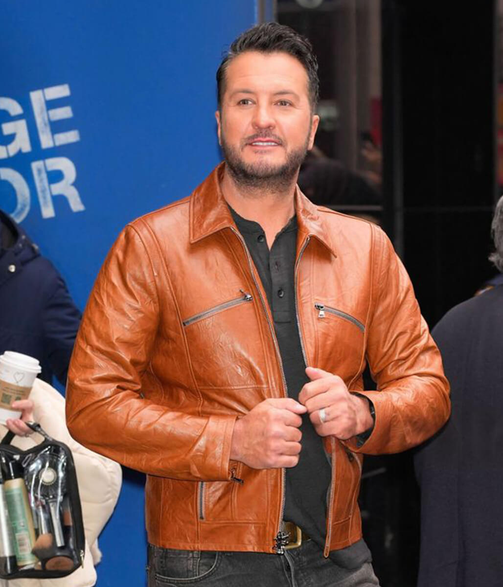 Luke Bryan Brown Leather Jacket