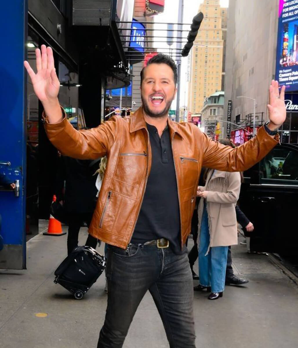 Luke Bryan Brown Leather Jacket