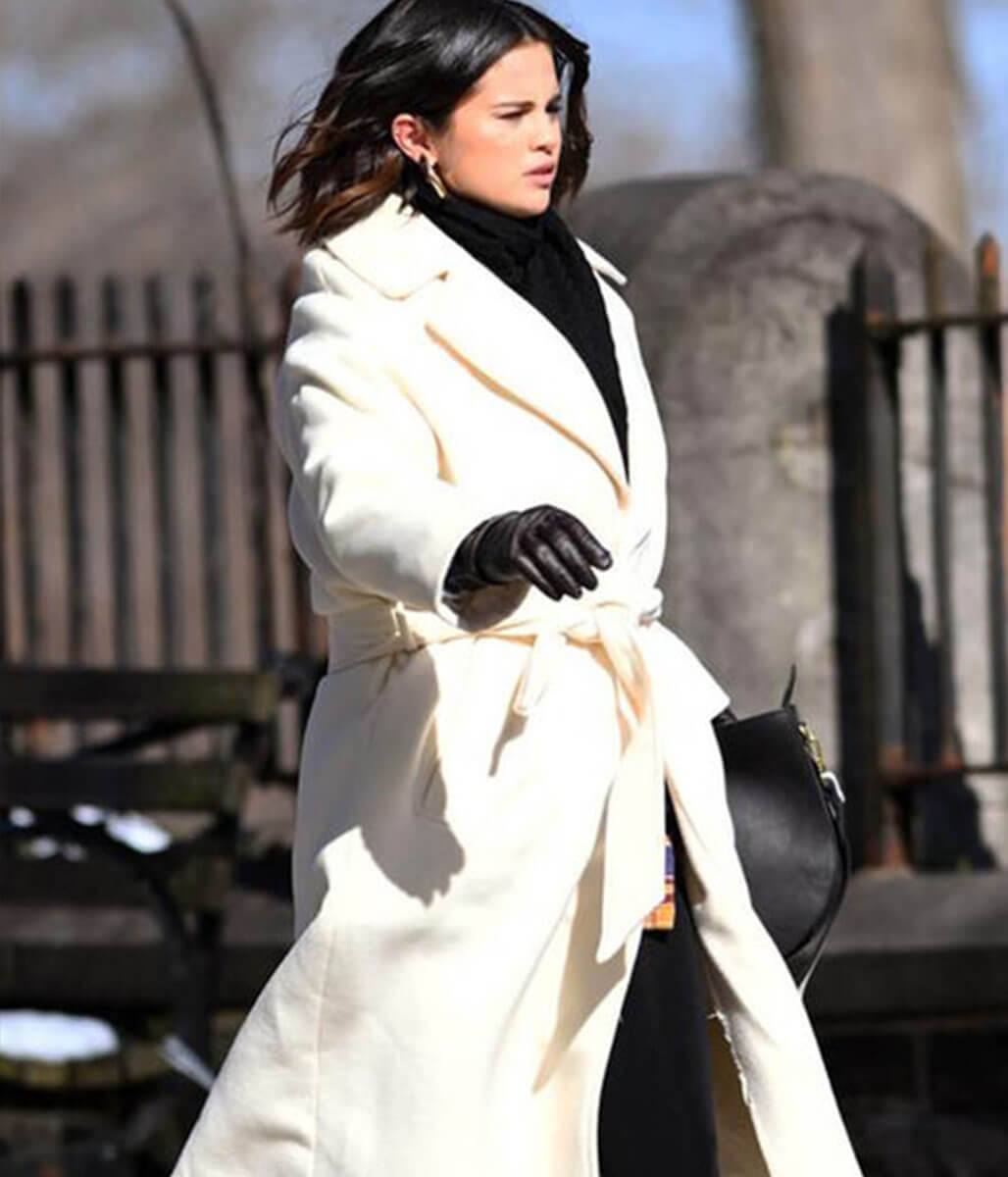 Mabel Mora Only Murders in the Building White Wool Coat