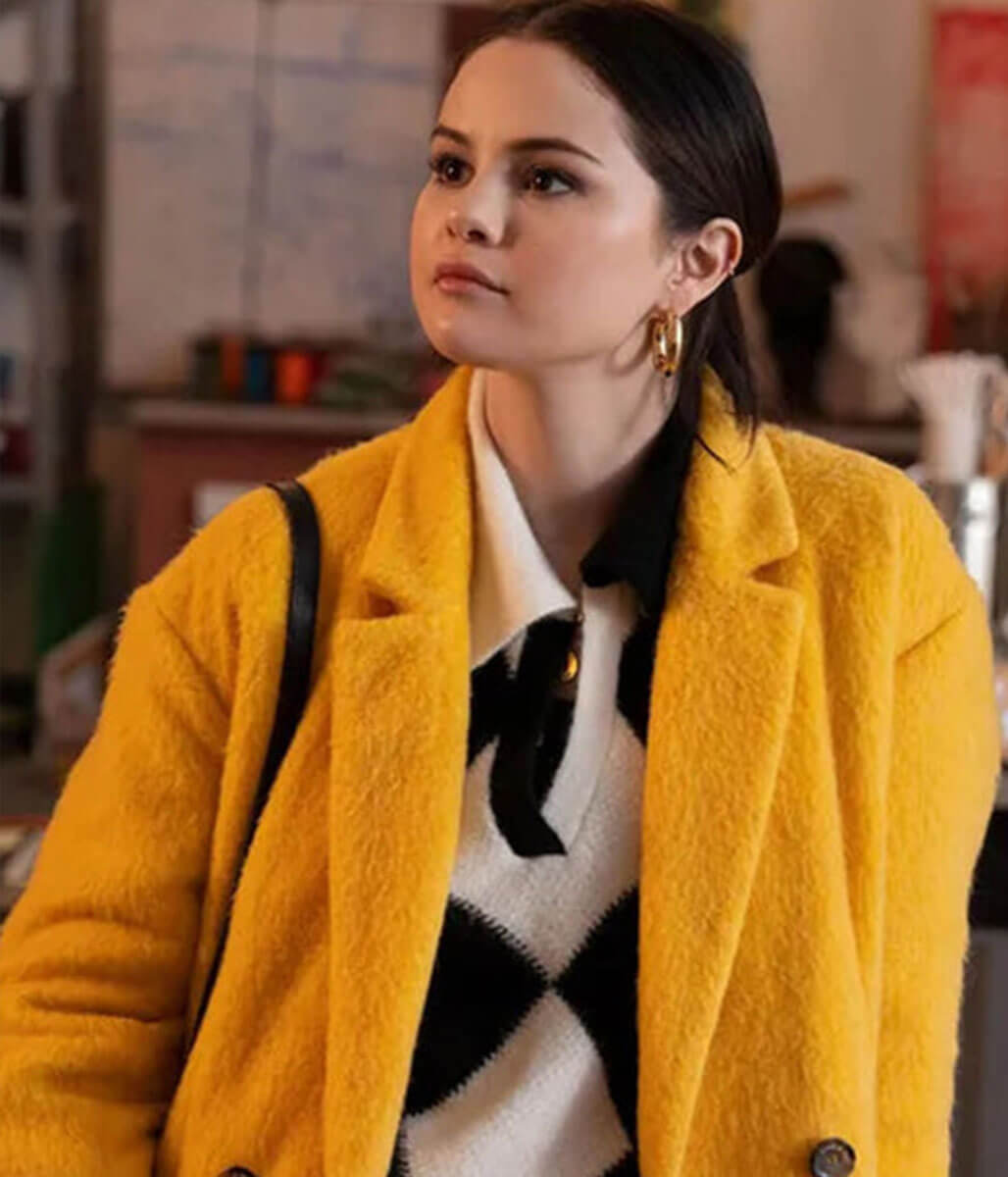 Mabel Mora Only Murders in the Building Yellow Shearling Coat