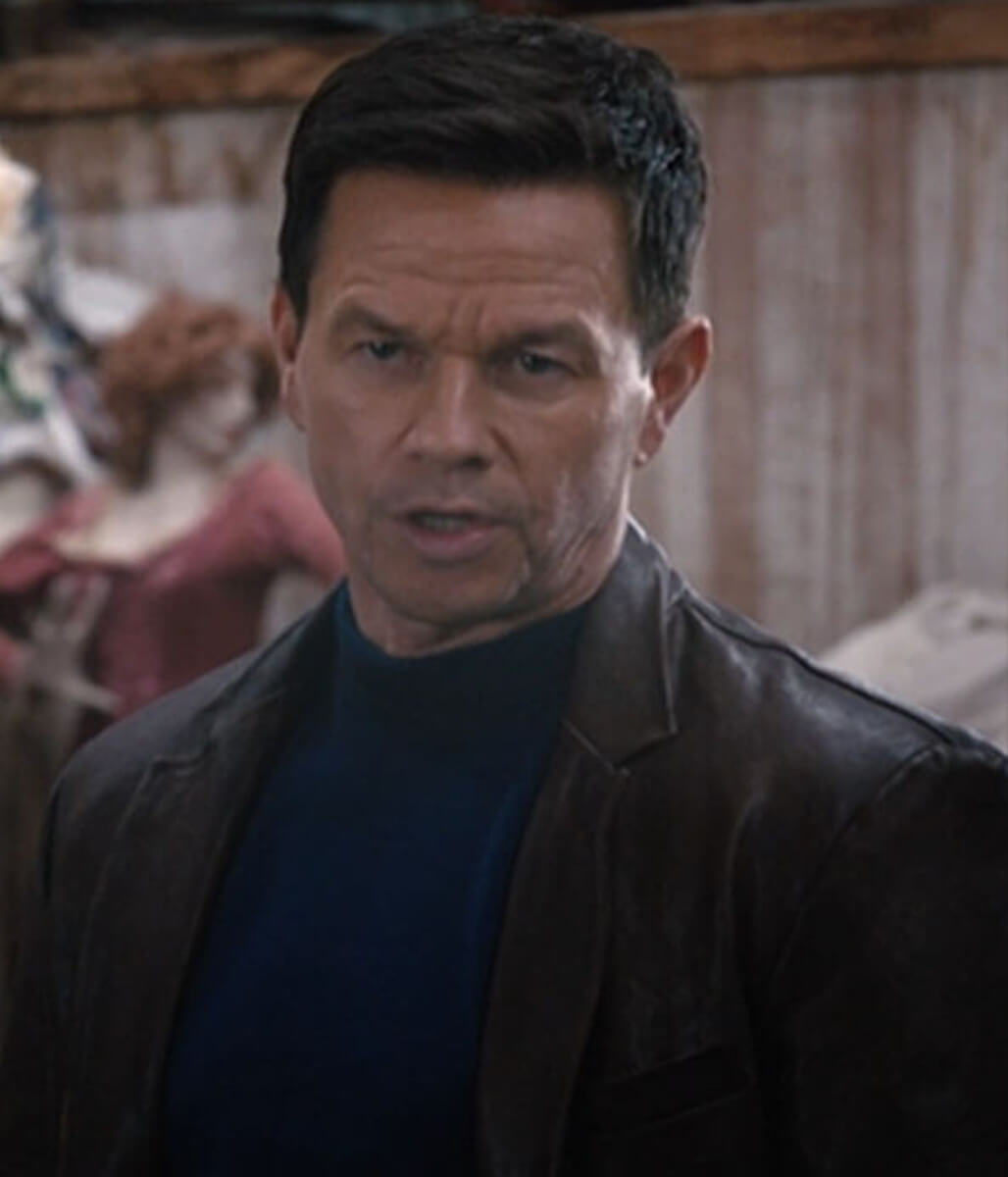 Mark Wahlberg Play Dirty 2025 Parker Leather Blazer
