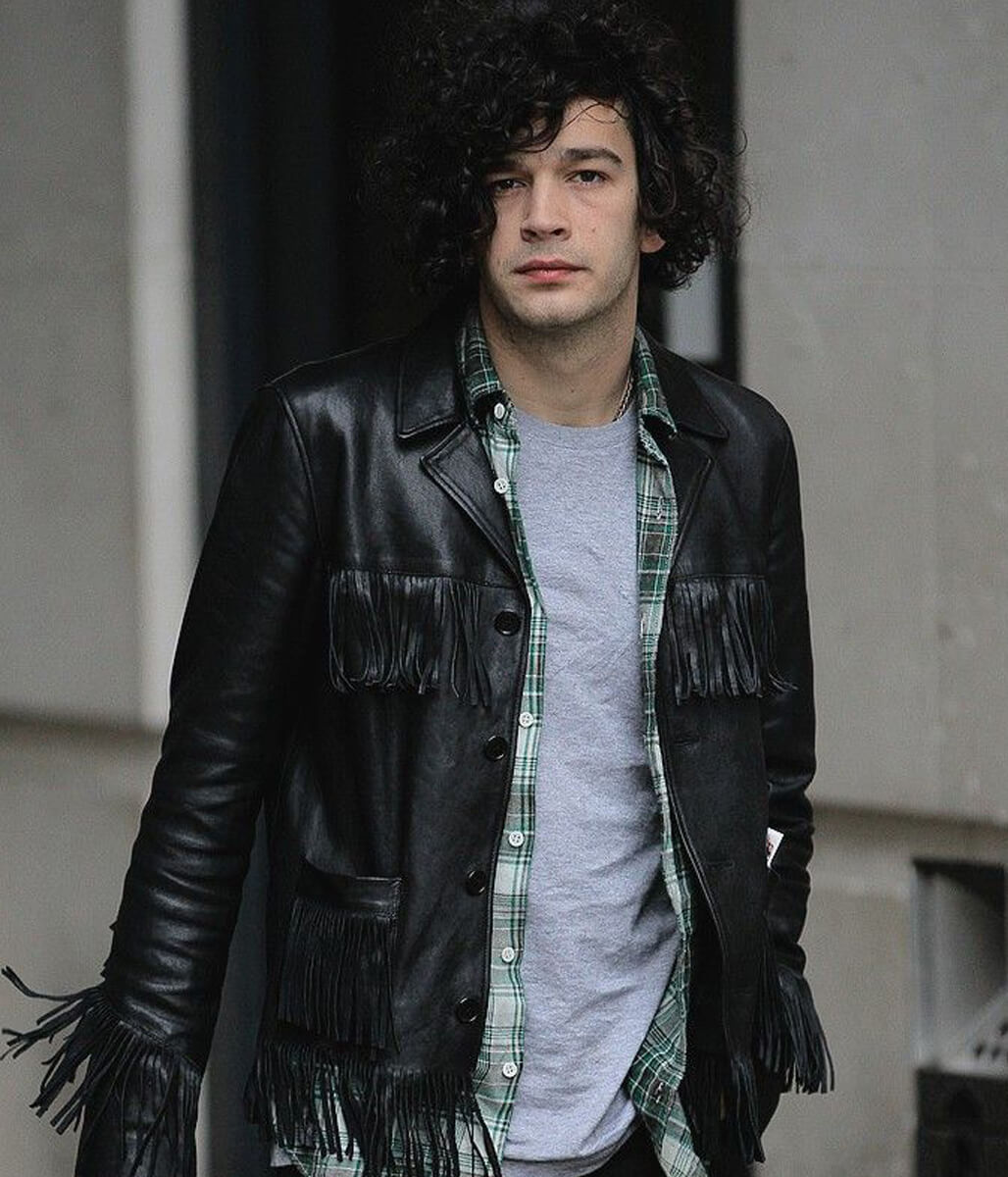 Matty Healy Black Leather Jacket