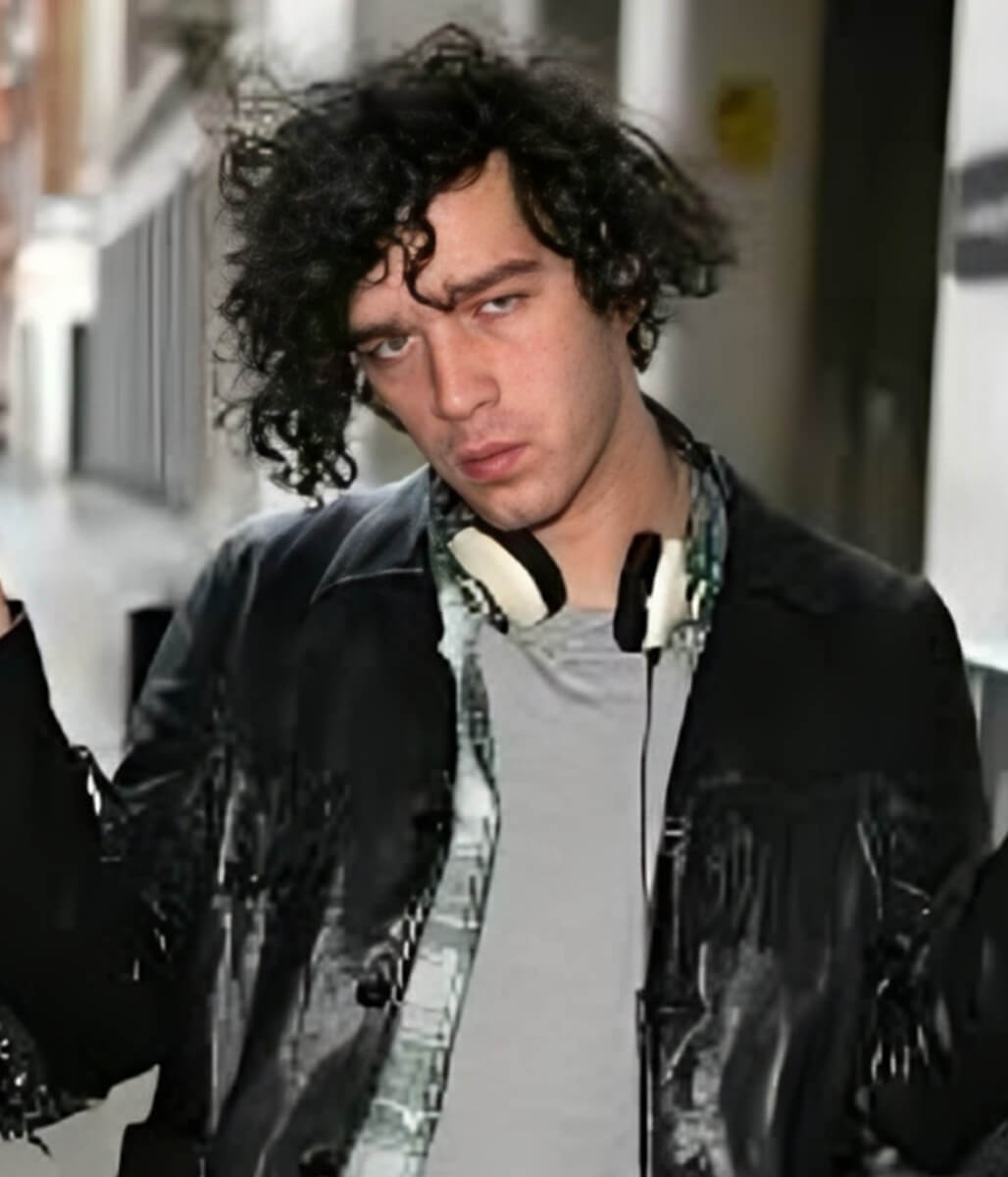 Matty Healy Black Leather Jacket