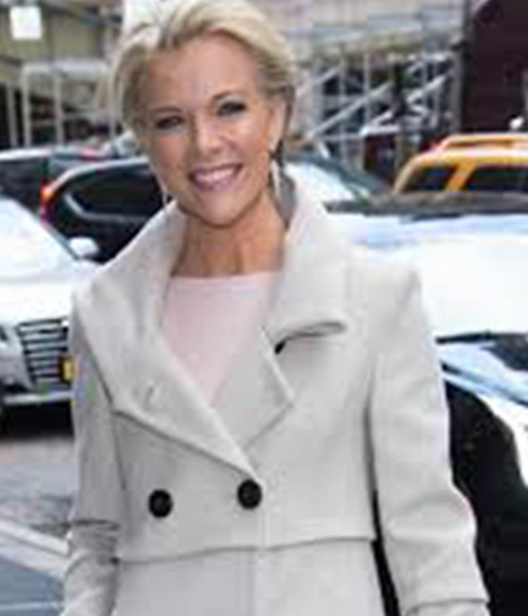 Megyn Kelly White Wool Coat