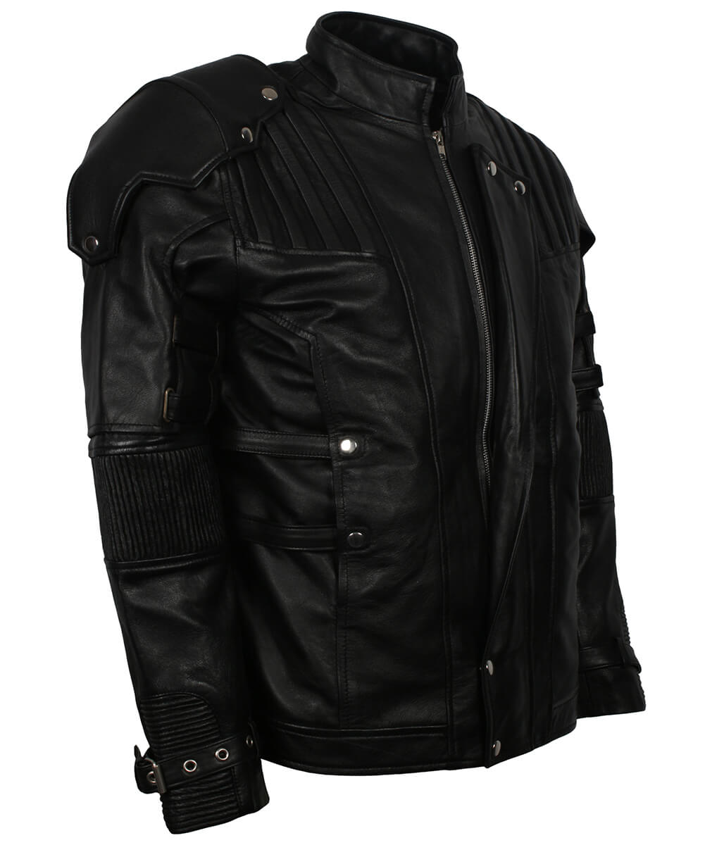 Men Star Lord Guardians Sci-Fi Tactical Leather Jacket