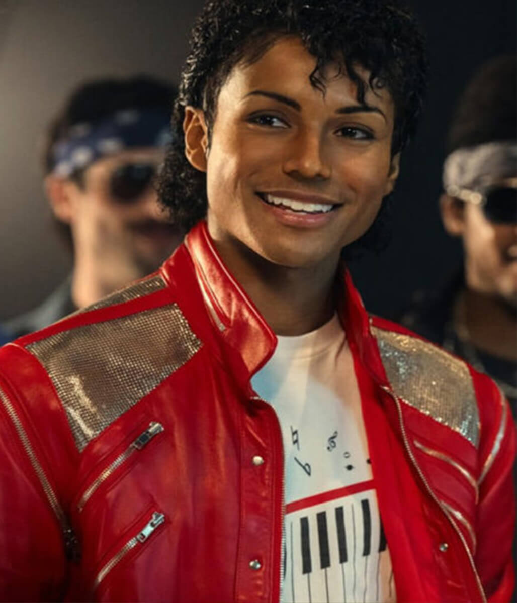 Michael 2026 Jaafar Jackson Red Leather Jacket