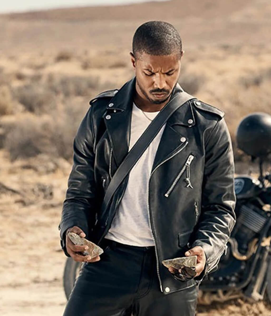 Michael B. Jordan Black Leather Jacket