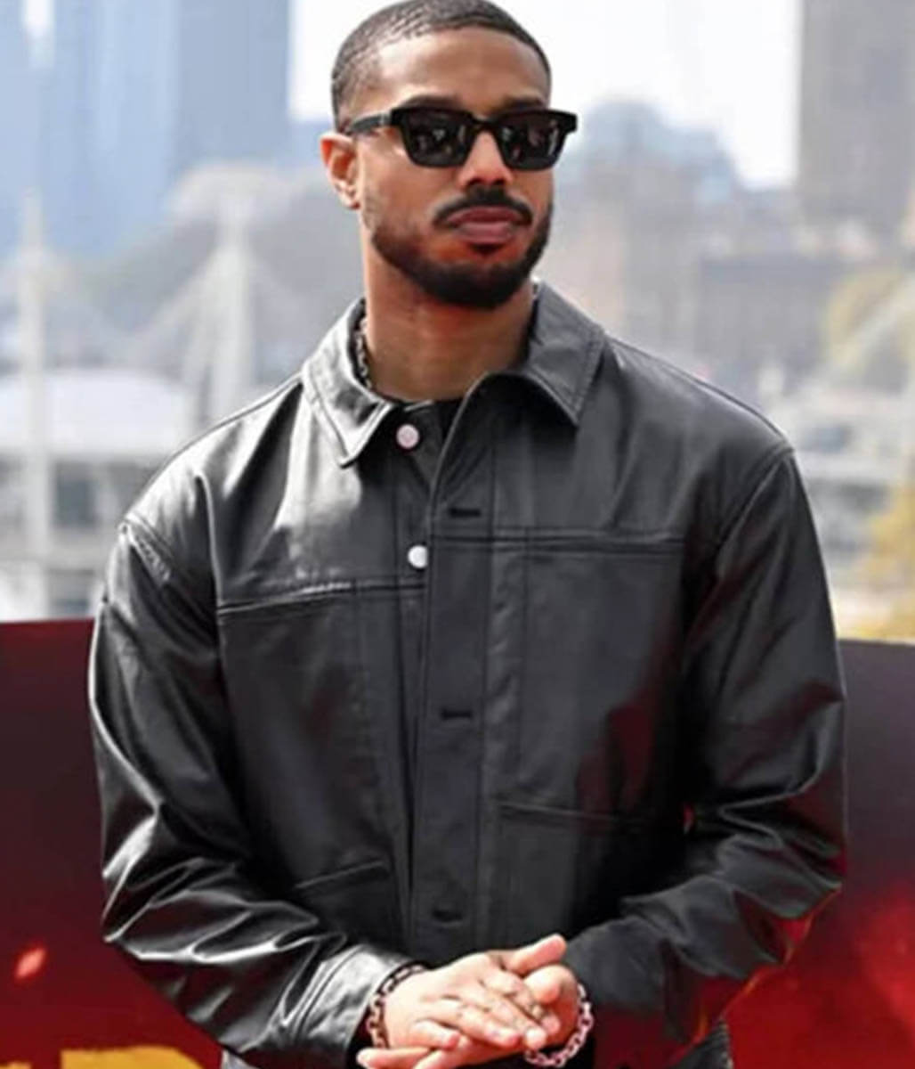 Michael B. Jordan Sinners Black Leather Jacket