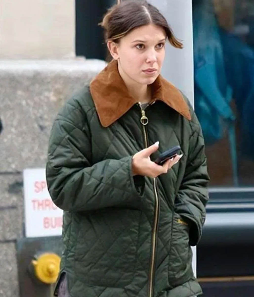 Millie Bobby Green Polyster Jacket