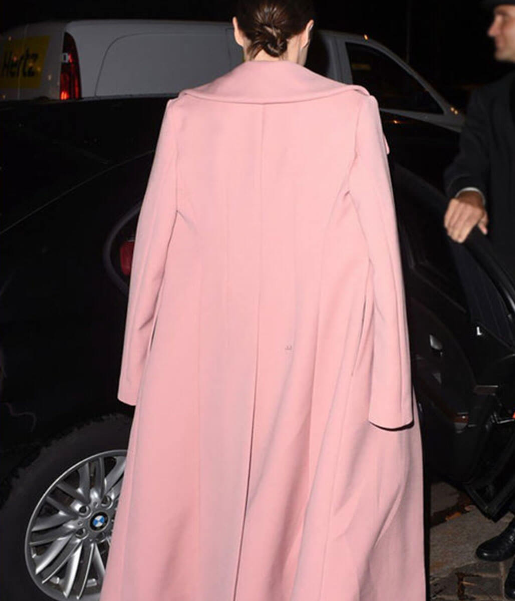Miranda Kerr Pink Wool Coat