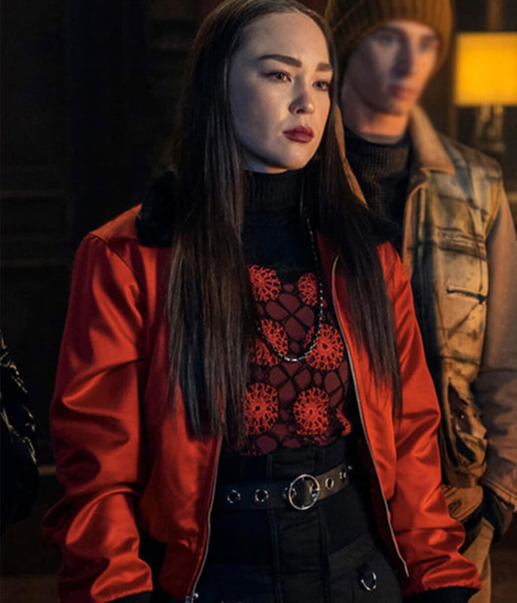 Naomi J. Ogawa Wednesday Red Satin Jacket
