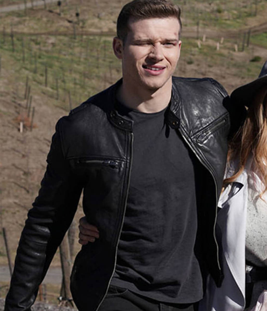 Oliver Stark 9-1-1 Black Leather Jacket