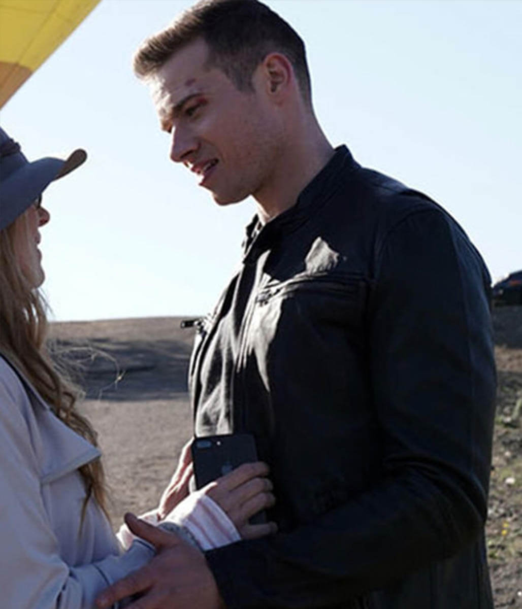 Oliver Stark 9-1-1 Black Leather Jacket