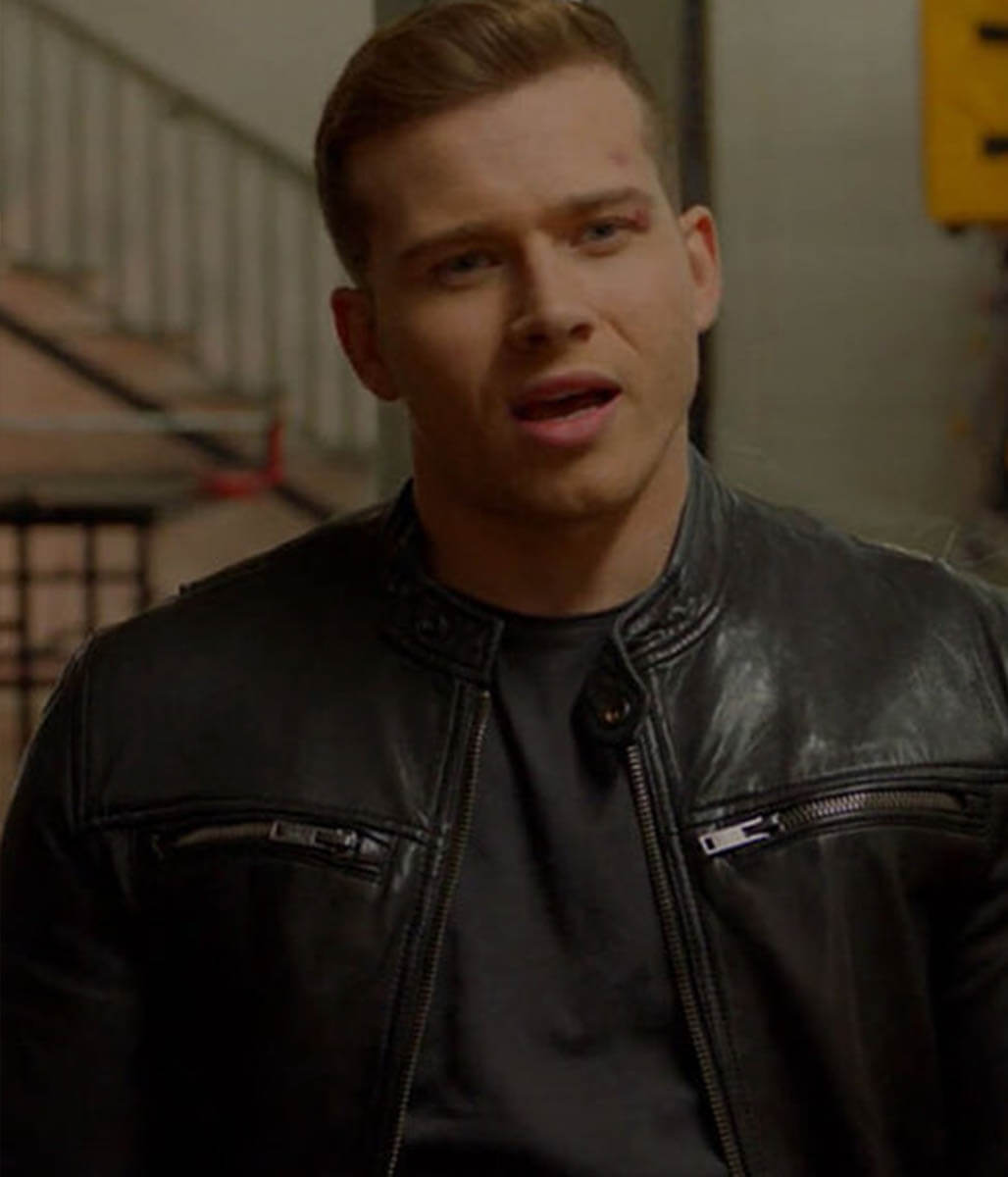 Oliver Stark 9-1-1 Black Leather Jacket