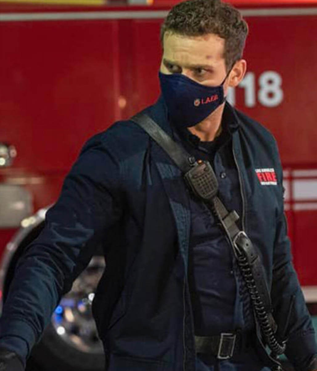 Oliver Stark 9-1-1 Blue Cotton Jacket