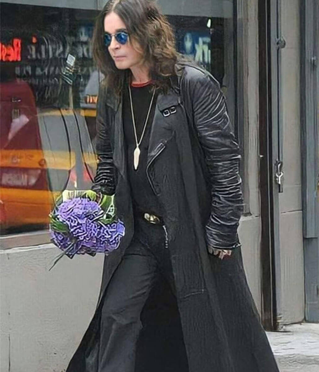 Ozzy Osbourne Black Leather Coat