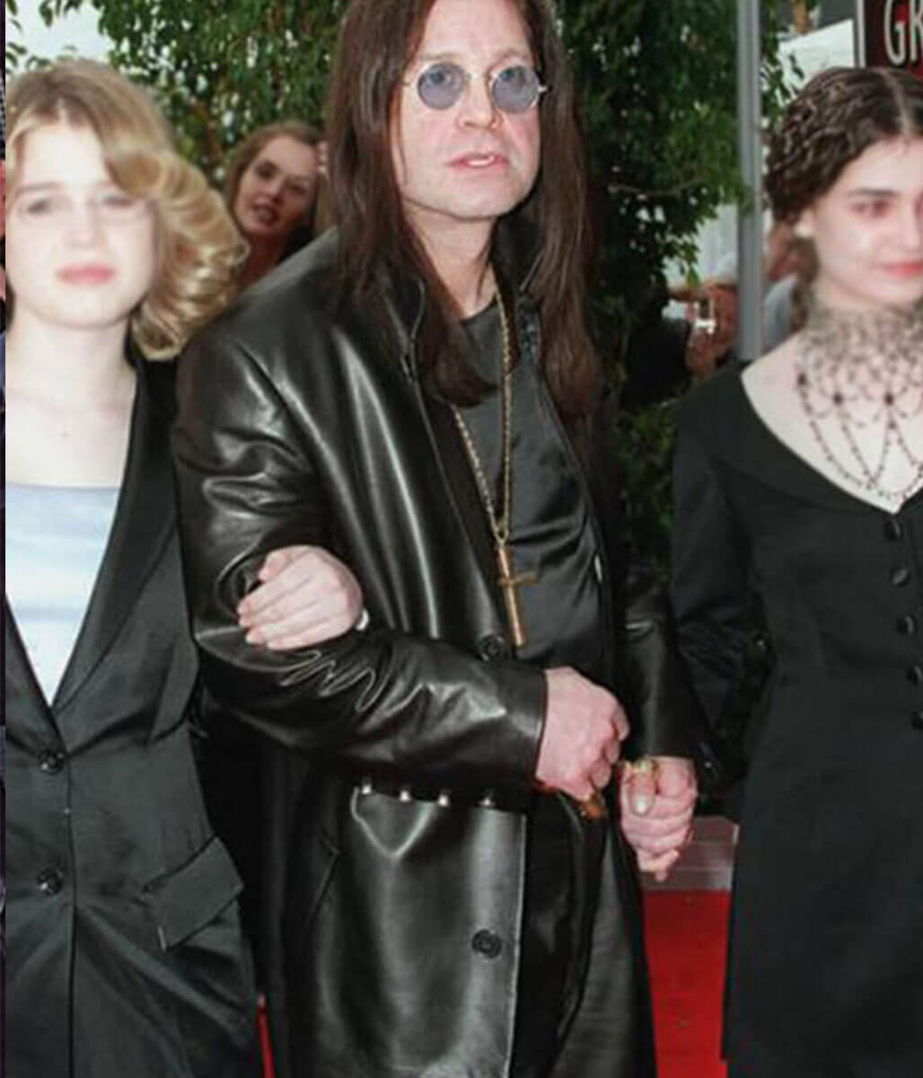 Ozzy Osbourne Black Leather Coat