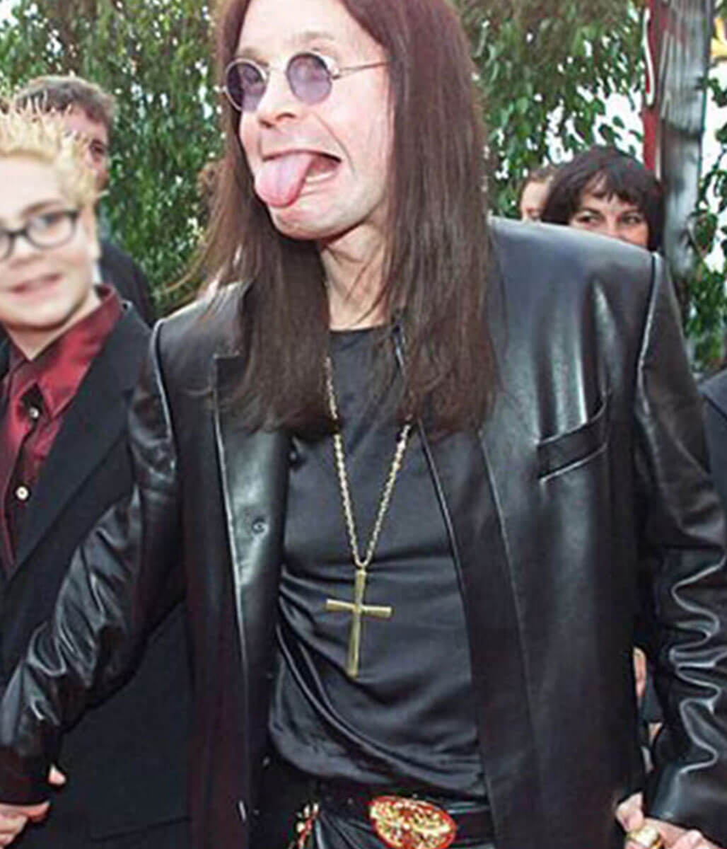 Ozzy Osbourne Black Leather Coat