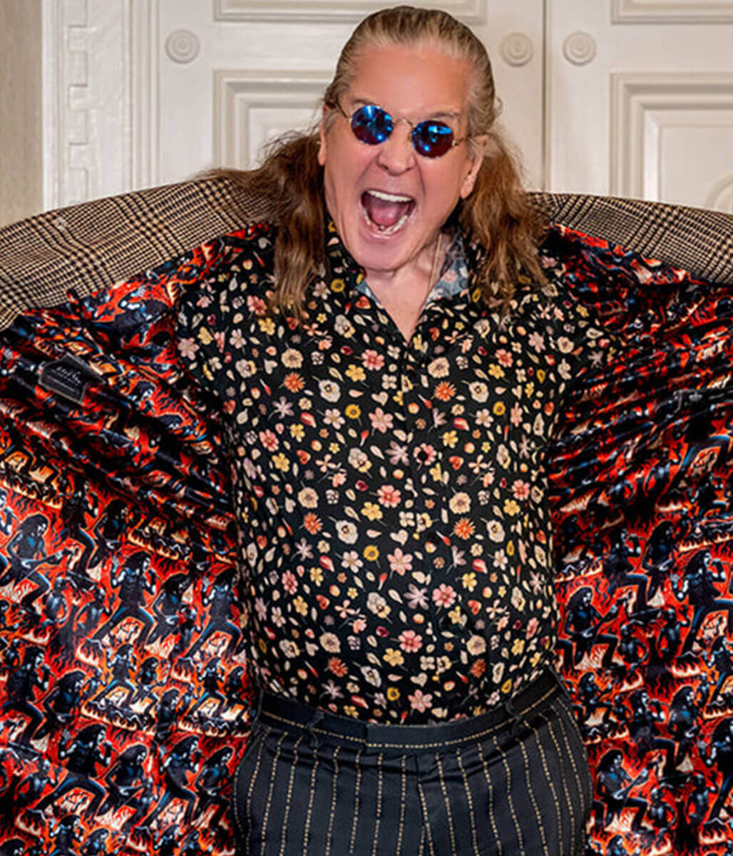 Ozzy Osbourne Checked Wool Coat