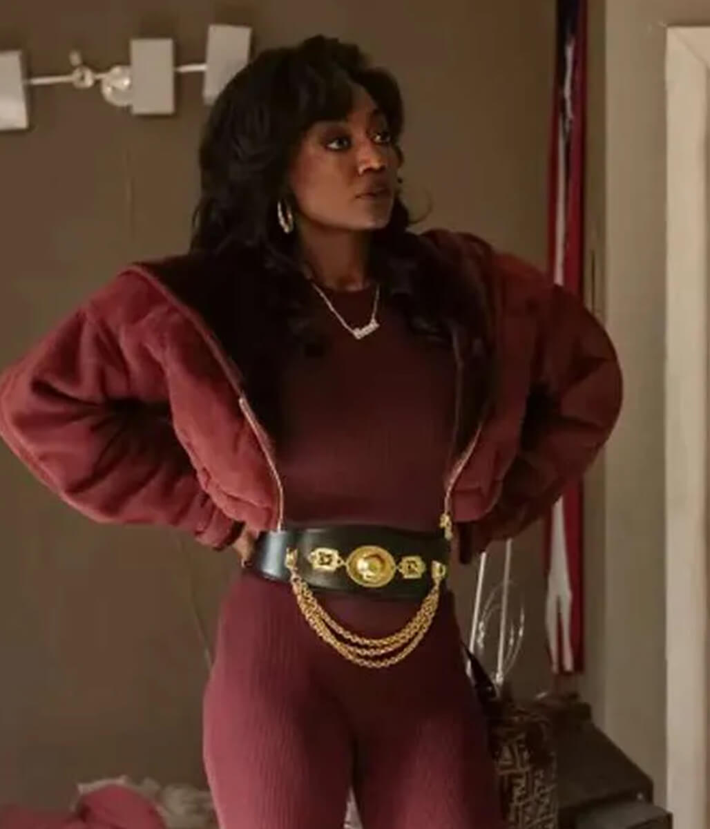 Raquel Thomas Power Book III Fleece Maroon Jacket