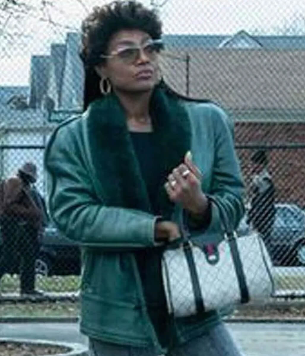 Raquel Thomas Power Book III Green Leather Jacket