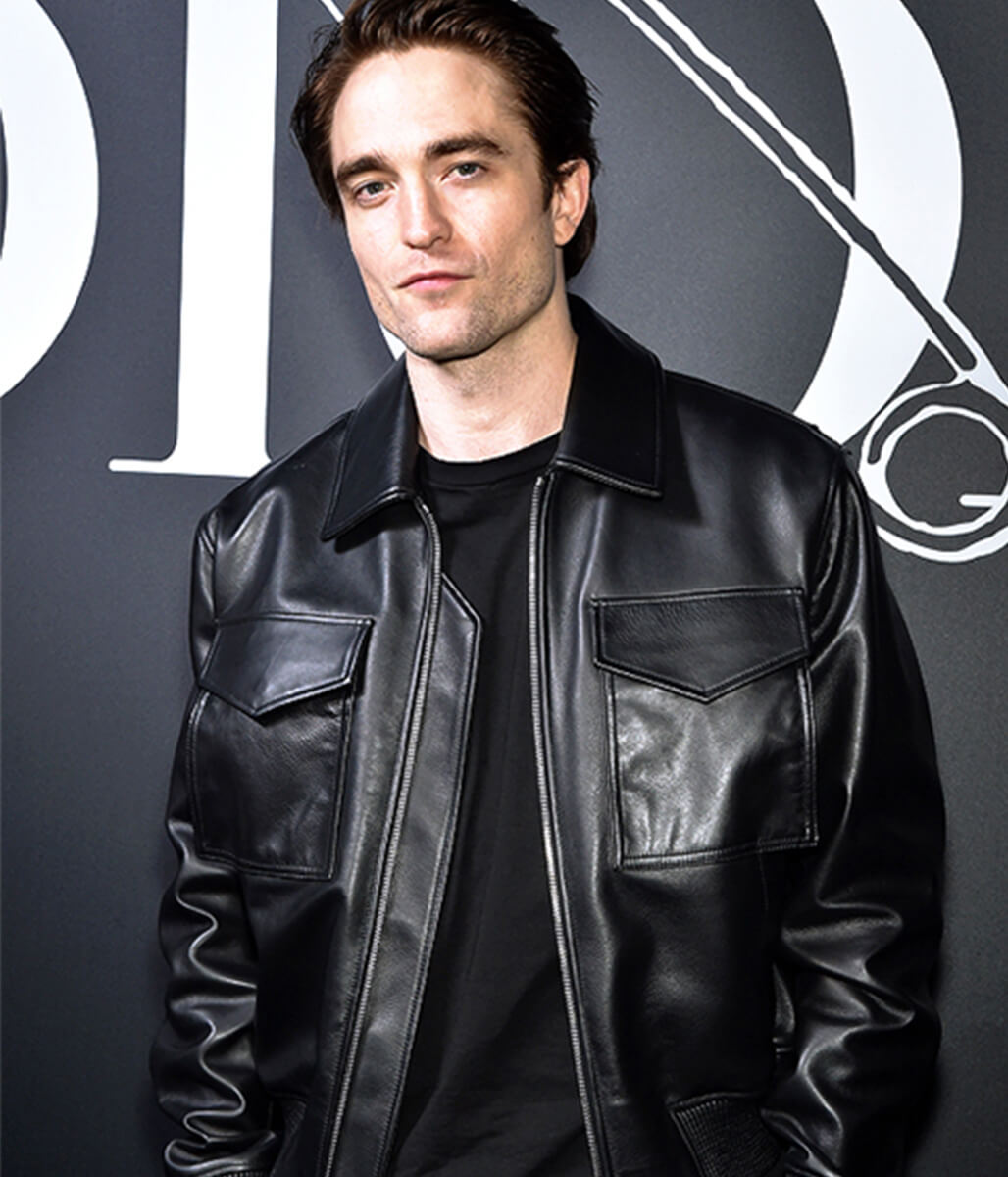 Robert Pattinson Black Leather Jacket