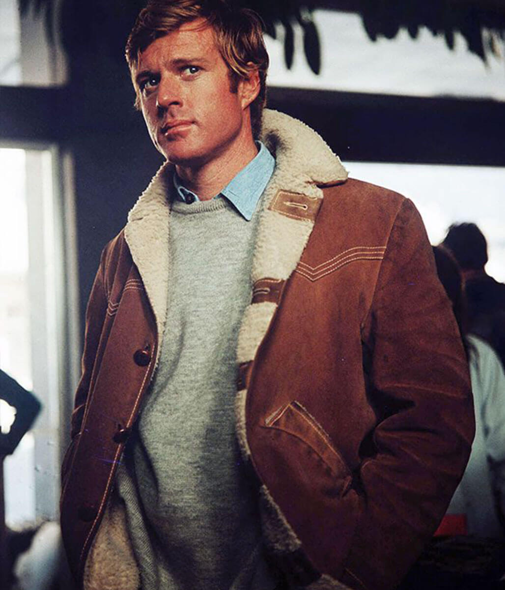 Robert Redford Downhill Racer Brown Suede Leather Jacket