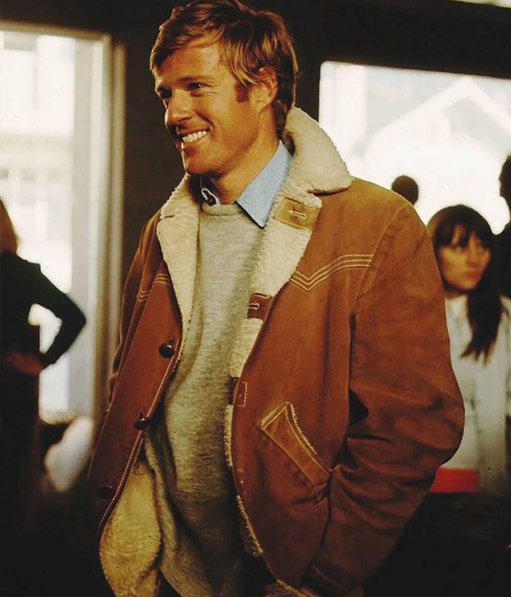 Robert Redford Downhill Racer Brown Suede Leather Jacket