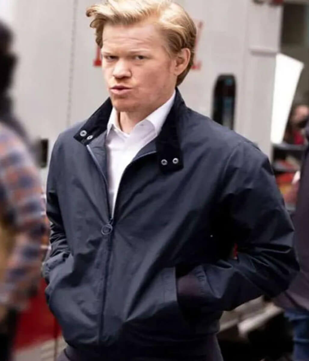 Roger Carlson Zero Day 2025 Jesse Plemons Blue Jacket