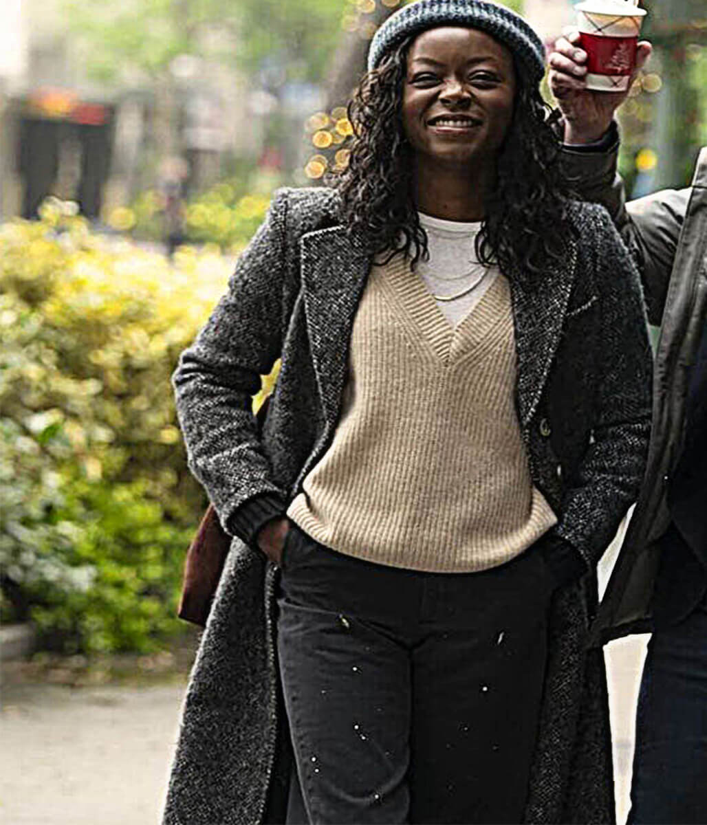 Rooster S1 Danielle Deadwyler Grey Tweed Coat