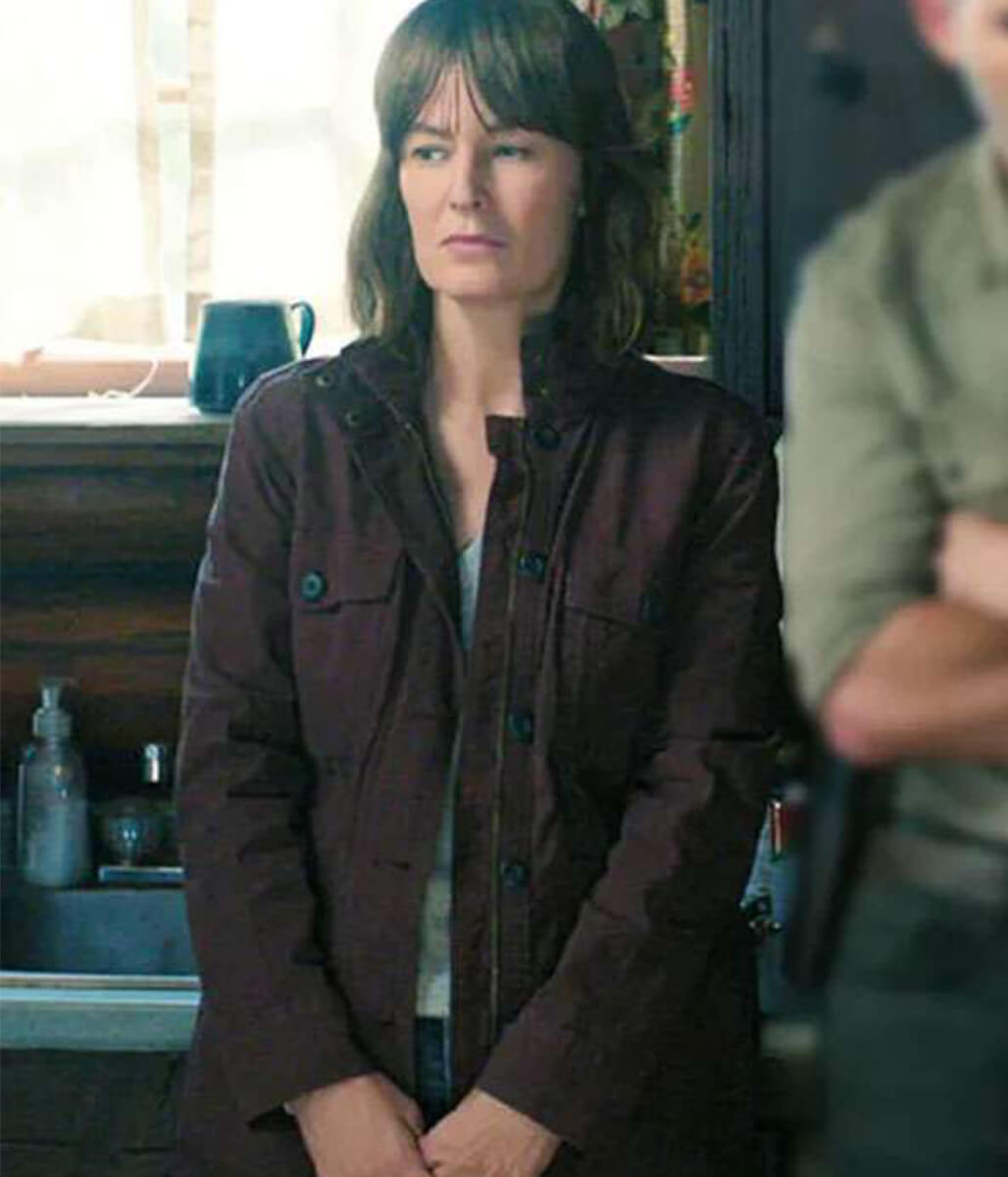 Rosemarie DeWitt Untamed Maroon Cotton Jacket