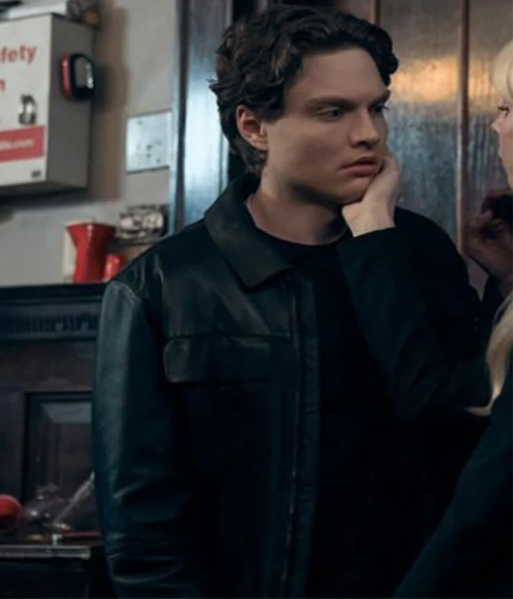 Sam Riordan Gen V S02 Black Leather Jacket