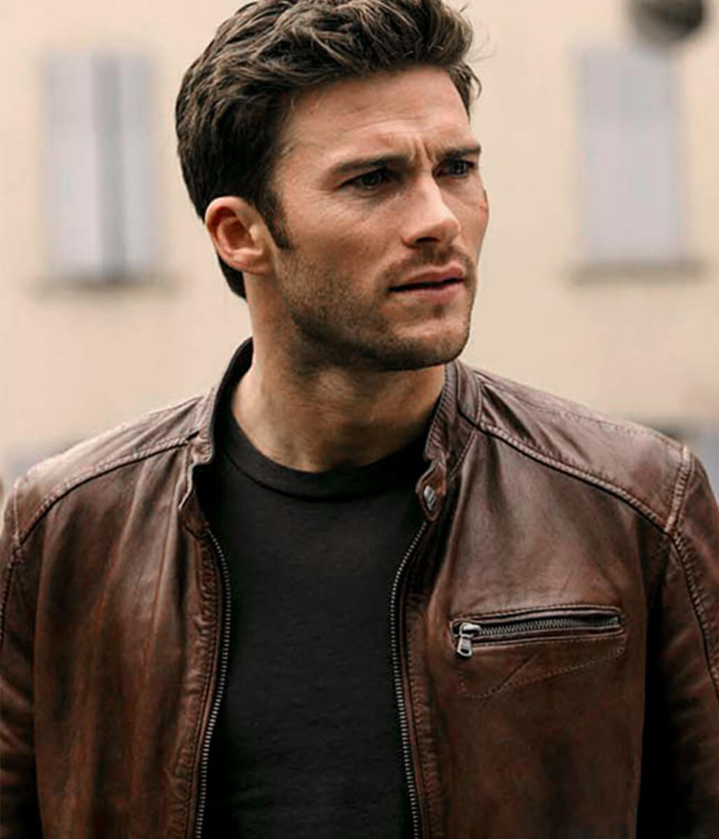 Scott Eastwood Overdrive Brown Leather Jacket