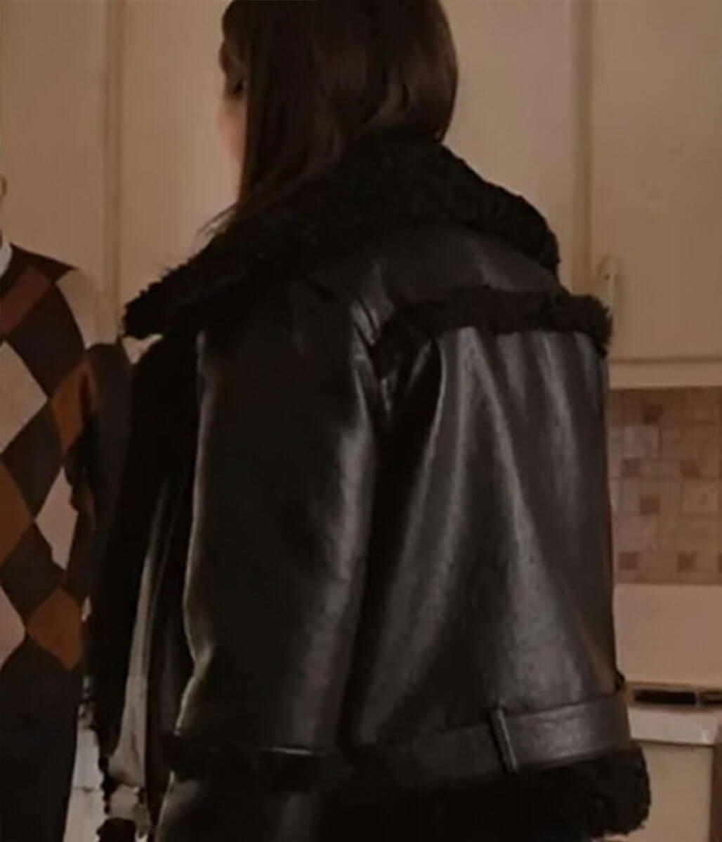 Selena Gomez Only Murders in the Building Black Leather Jacket