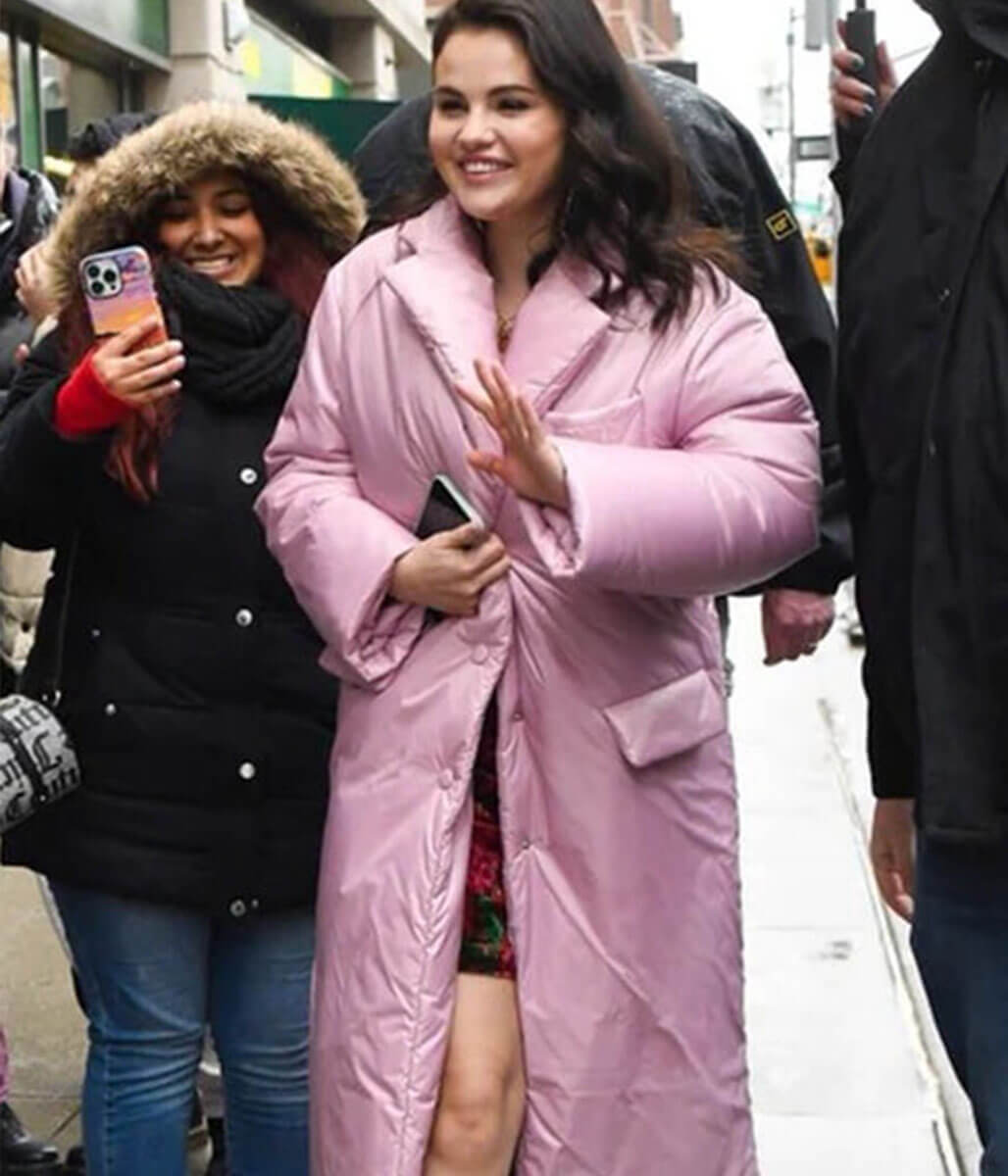 Selena Gomez Only Murders In The Building Pink Coat