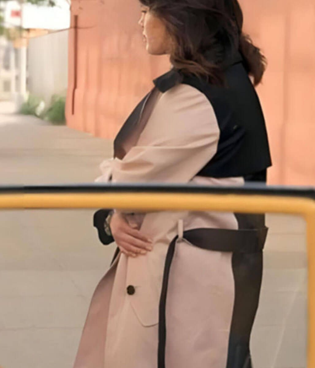 Selena Gomez Only Murders in the Building Two Tone Coat