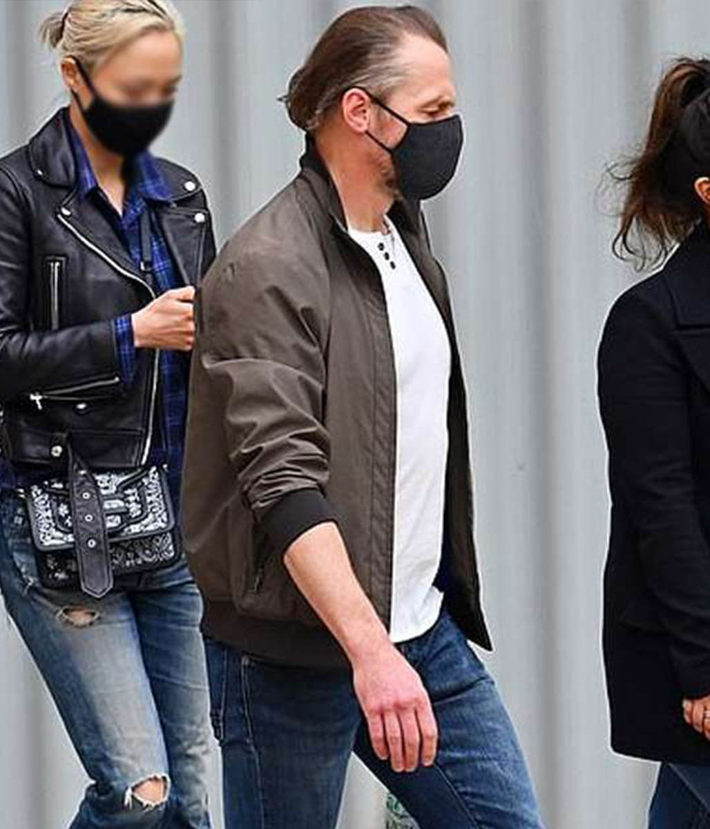 Simon Pegg Mission Impossible 7 Grey Bomber Jacket