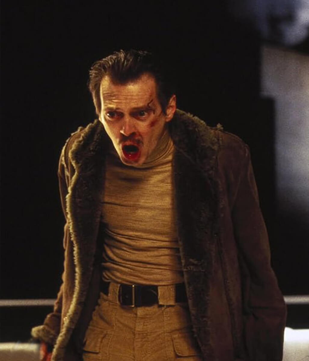 Steve Buscemi Fargo Brown Suede Shearling Coat