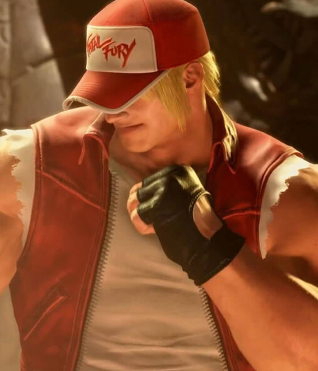 Terry Borgard Street Fighter 6 Red Leather Vest