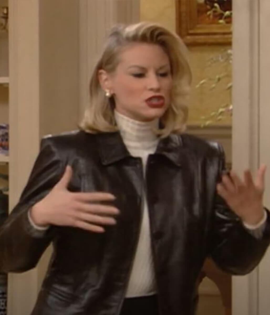The Nanny Lauren Lane Black Leather Jacket