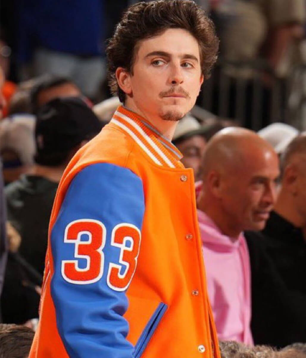Timothee Chalamet Orange Jacket
