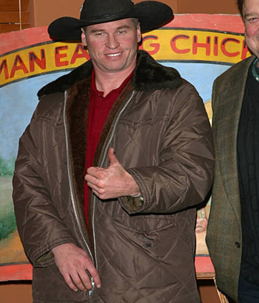 Val Kilmer Vintage Brown Puffer Bomber Jacket