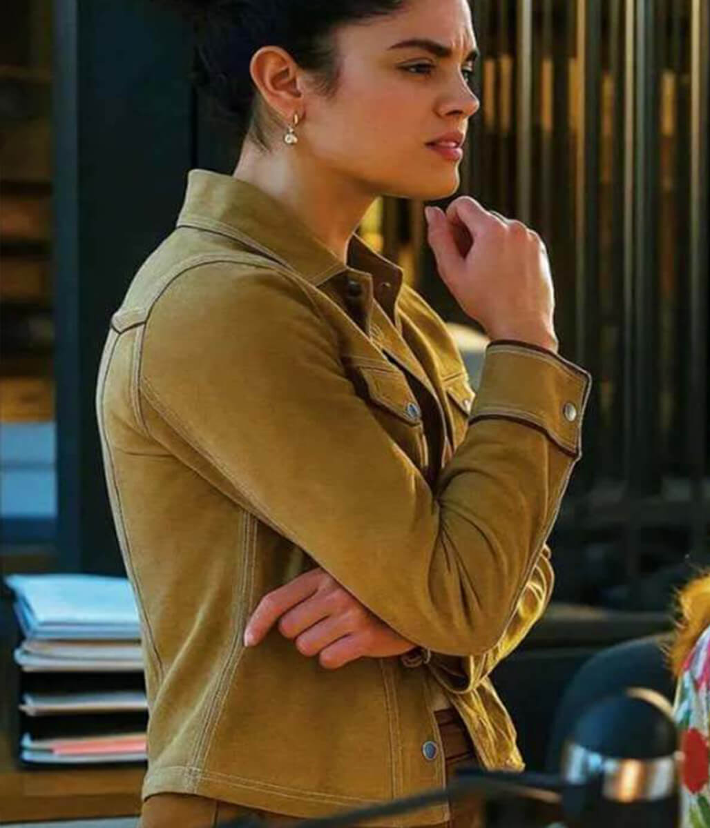 Victoria Moroles Ballard 2025 Martina Castro Suede Jacket