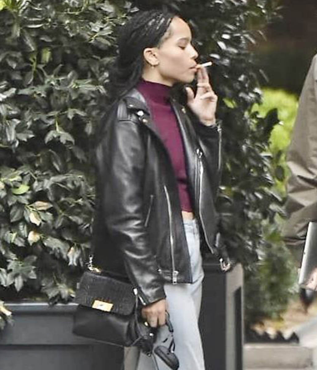 Zoe Kravitz Black Leather Jacket